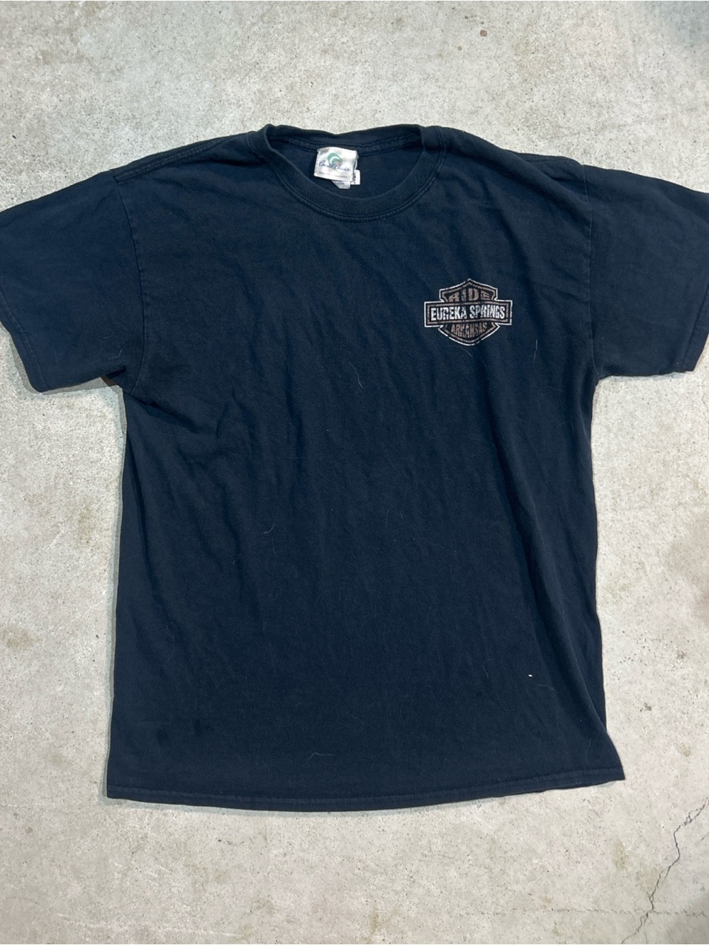 Eureka Springs Black Short-Sleeve Graphic Pocket Tee